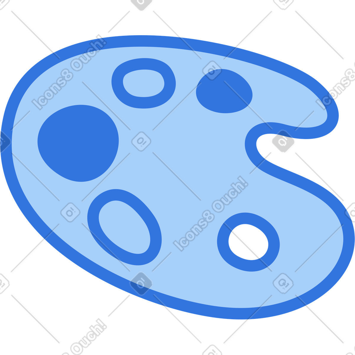 Palette-Illustration im Sky-Stil als Download in PNG, SVG