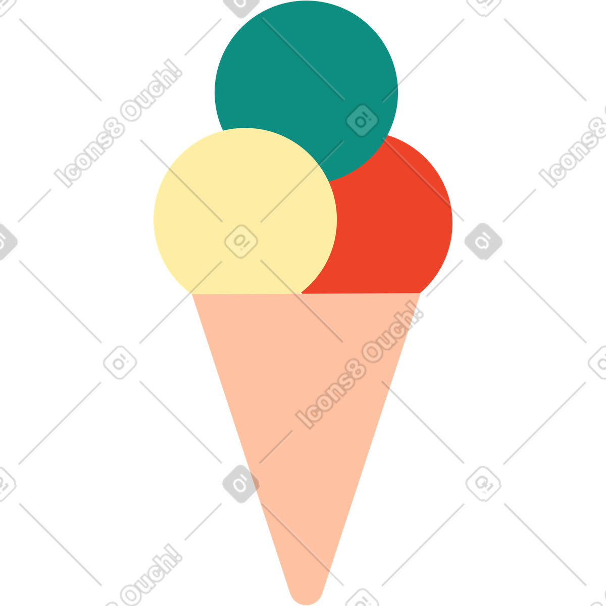 Ilustración Helado en estilo Polar a descargar en PNG y SVG