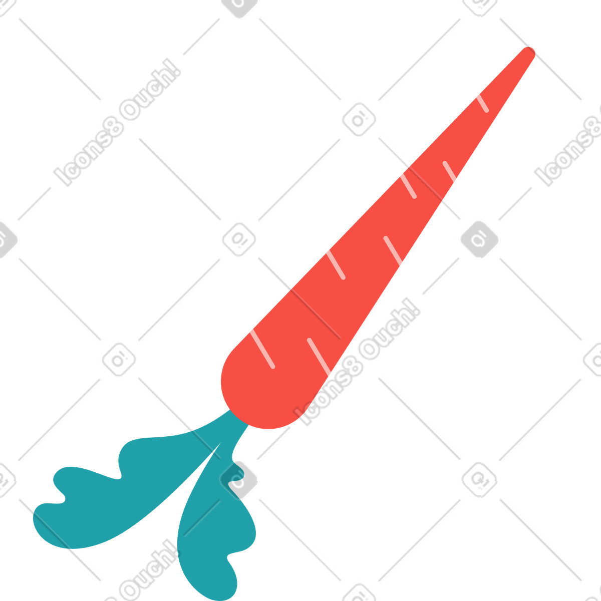 Sammy スタイルの にんじん のイラストをPNG、SVG形式でダウンロード