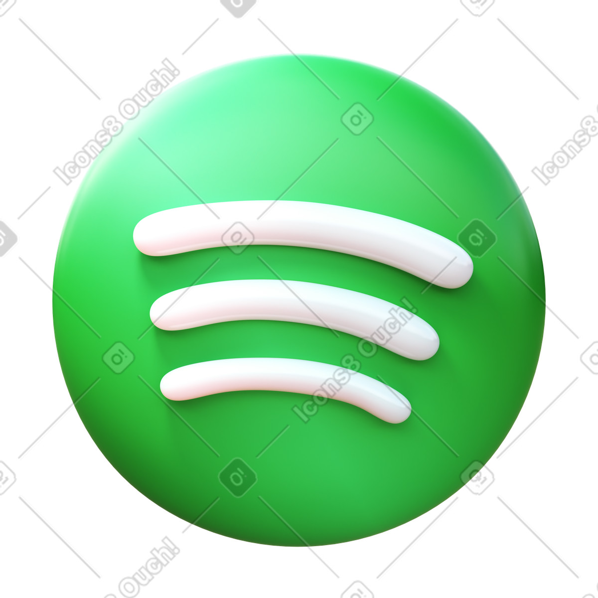 Ilustração de Logo spotify em no estilo 3D Fluency para baixar em PNG, SVG