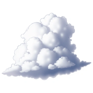 A sky dominated by thick layers of fluffy clouds. The clouds are dense and billowing, creating a dramatic texture across the sky. There are variations in the size of the clouds, with some appearing larger and more prominent than others. The cloud formations exhibit a dynamic interplay, reflecting the energy of the storm. The overall atmosphere suggests an impending weather change, with the clouds casting shadows on the atmosphere below.