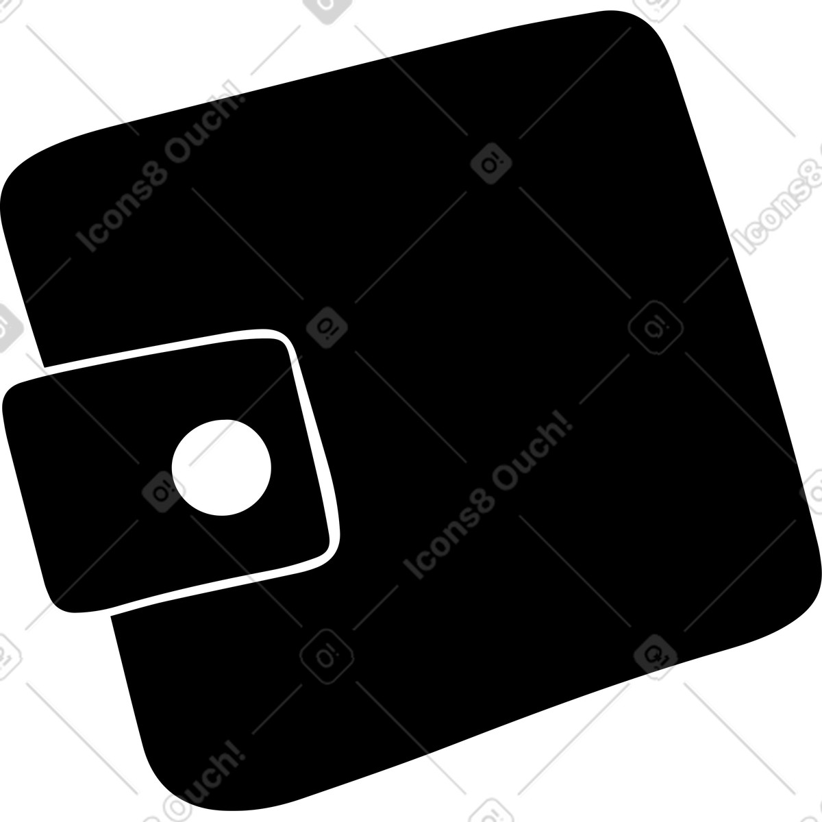 Wallet illustration in Journal style download in PNG, SVG