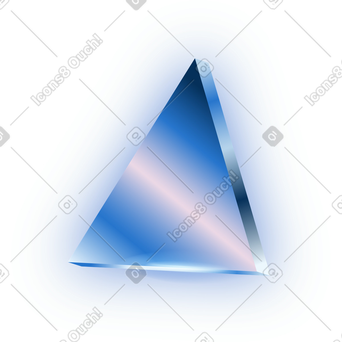 Triangle icon illustration in Dimension style download in PNG, SVG