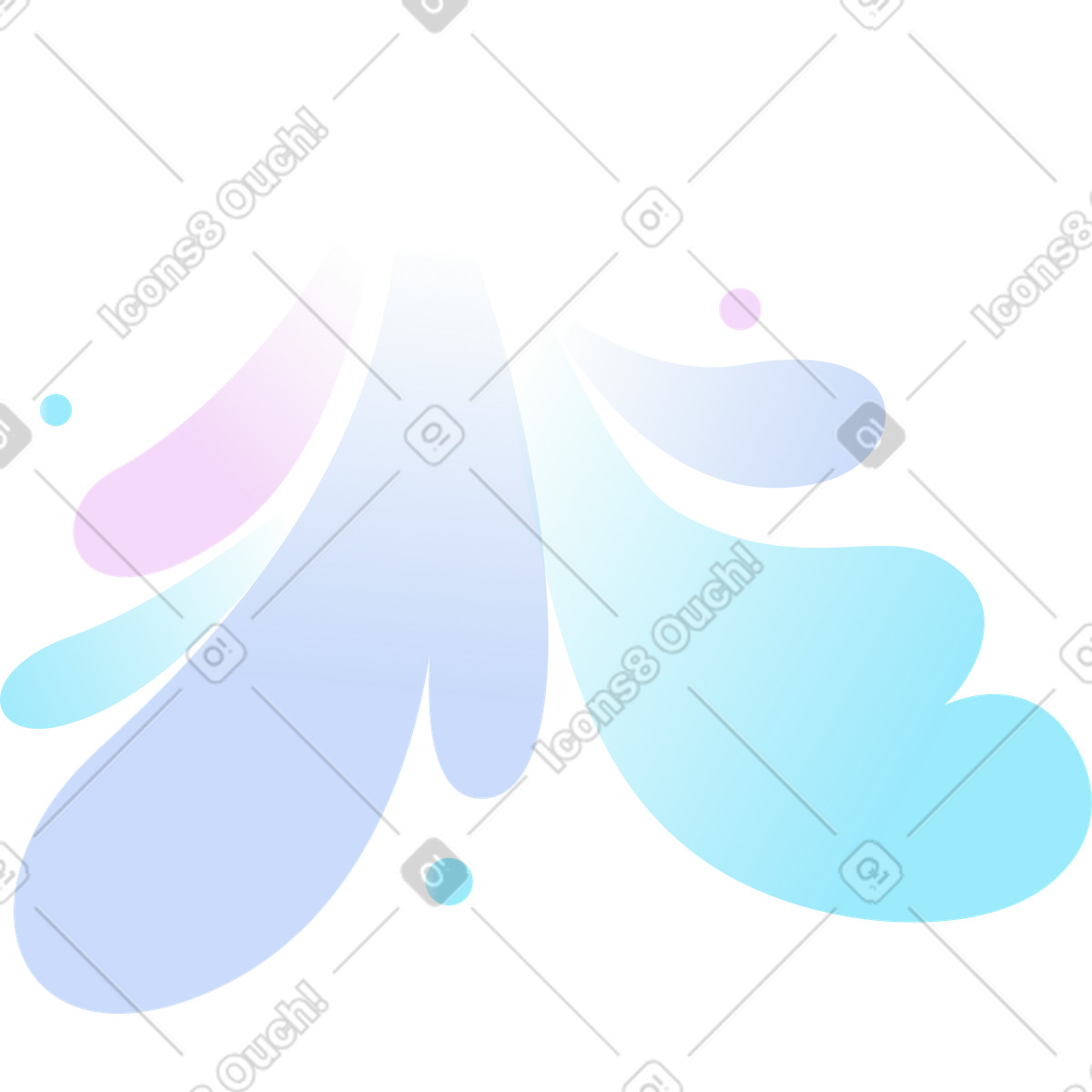 Sbuffi di fumo multicolori illustrazione in stile Airy scarica in PNG, SVG