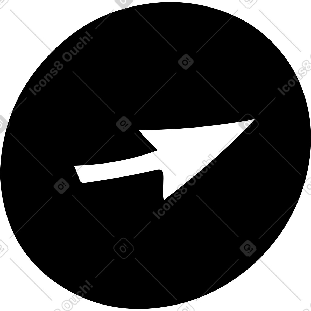 Arrow in a black circle illustration Line style download PNG, SVG