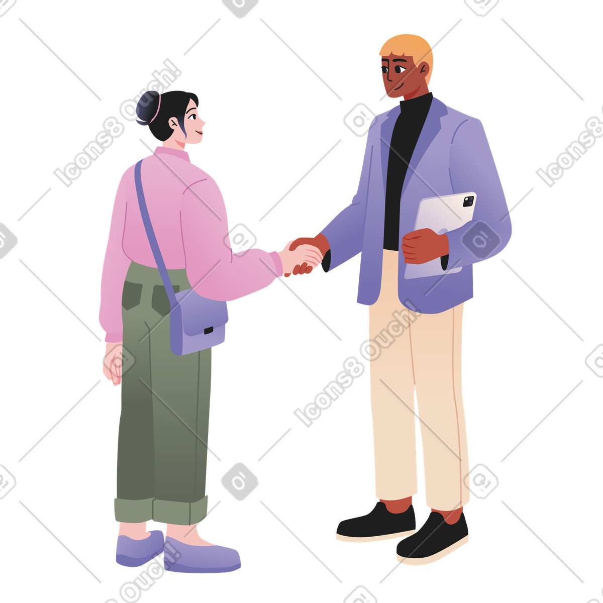 Hiring a new employee illustration showcasing partnership clipart graphics