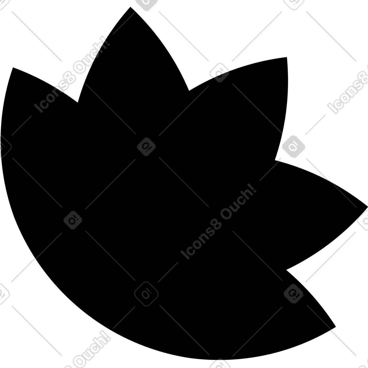 Ilustração de Black bush with triangular edges em no estilo Burgundy para baixar em PNG, SVG