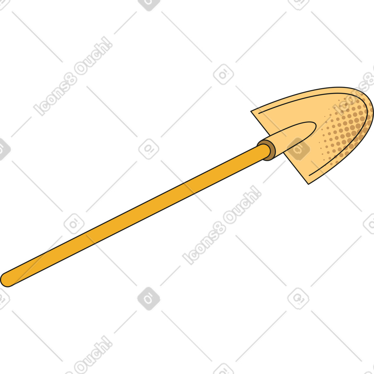 Rubber スタイルの Shovel のイラストをPNG、SVG形式でダウンロード