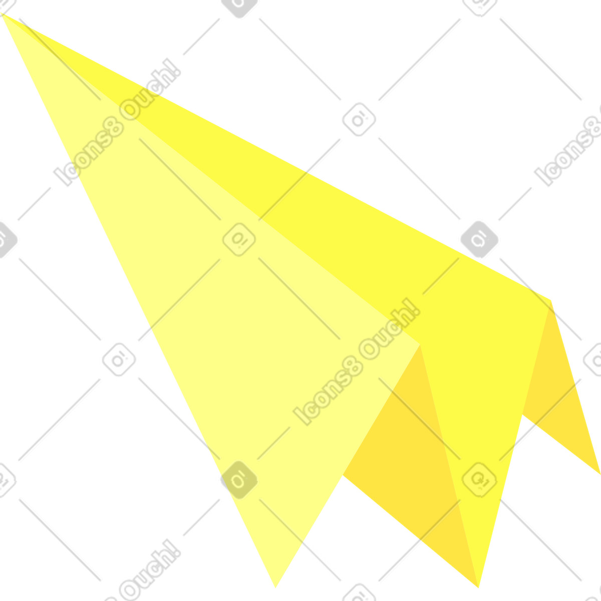 Aereo di carta illustrazione in stile Isotech scarica in PNG, SVG