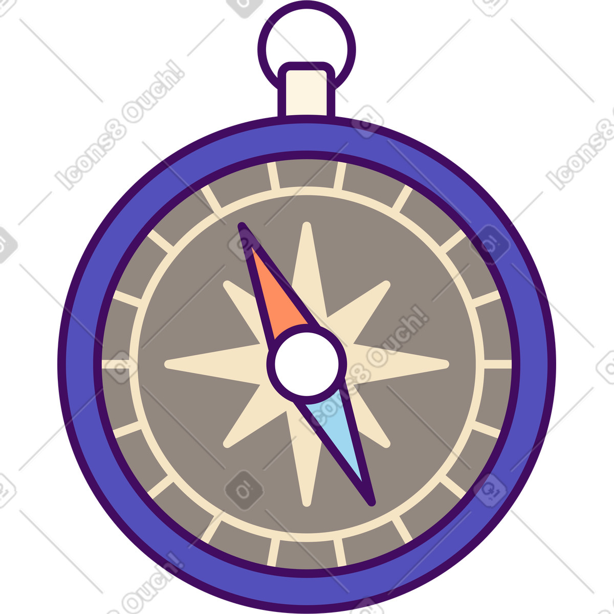 Bussola illustrazione in stile Simplistic scarica in PNG, SVG