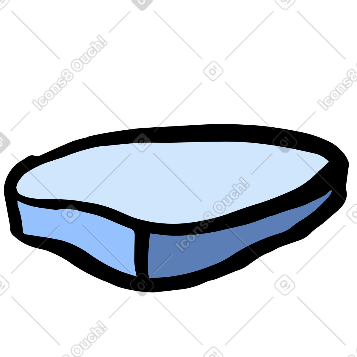 Grande lastrone di ghiaccio illustrazione in stile Scandi scarica in PNG, SVG