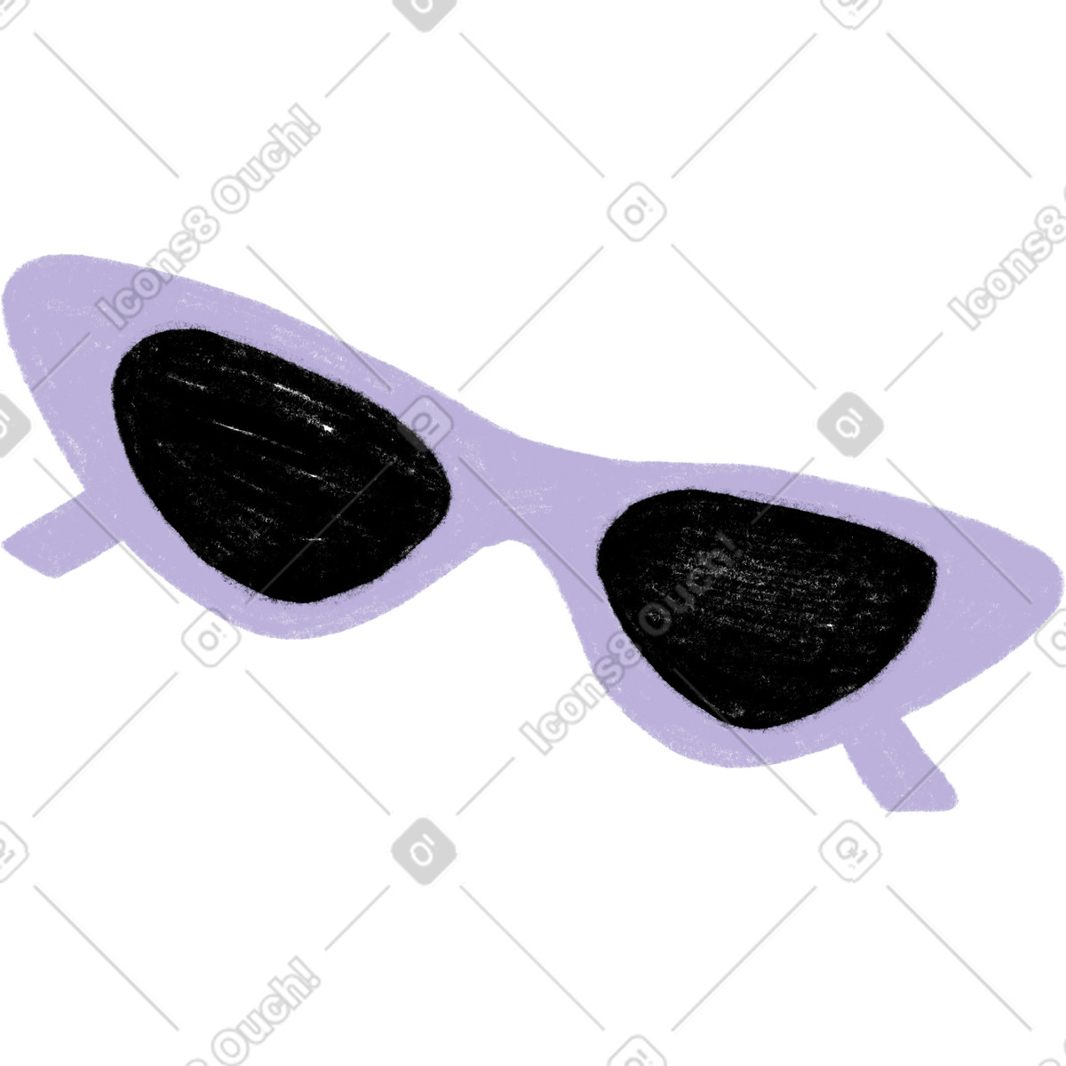 Tutti スタイルの Purple sunglasses のイラストをPNG、SVG形式でダウンロード