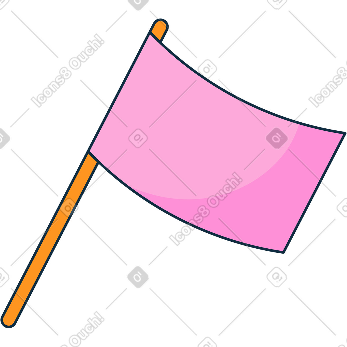 Ilustração de Bandeira em no estilo Bubble gum para baixar em PNG, SVG