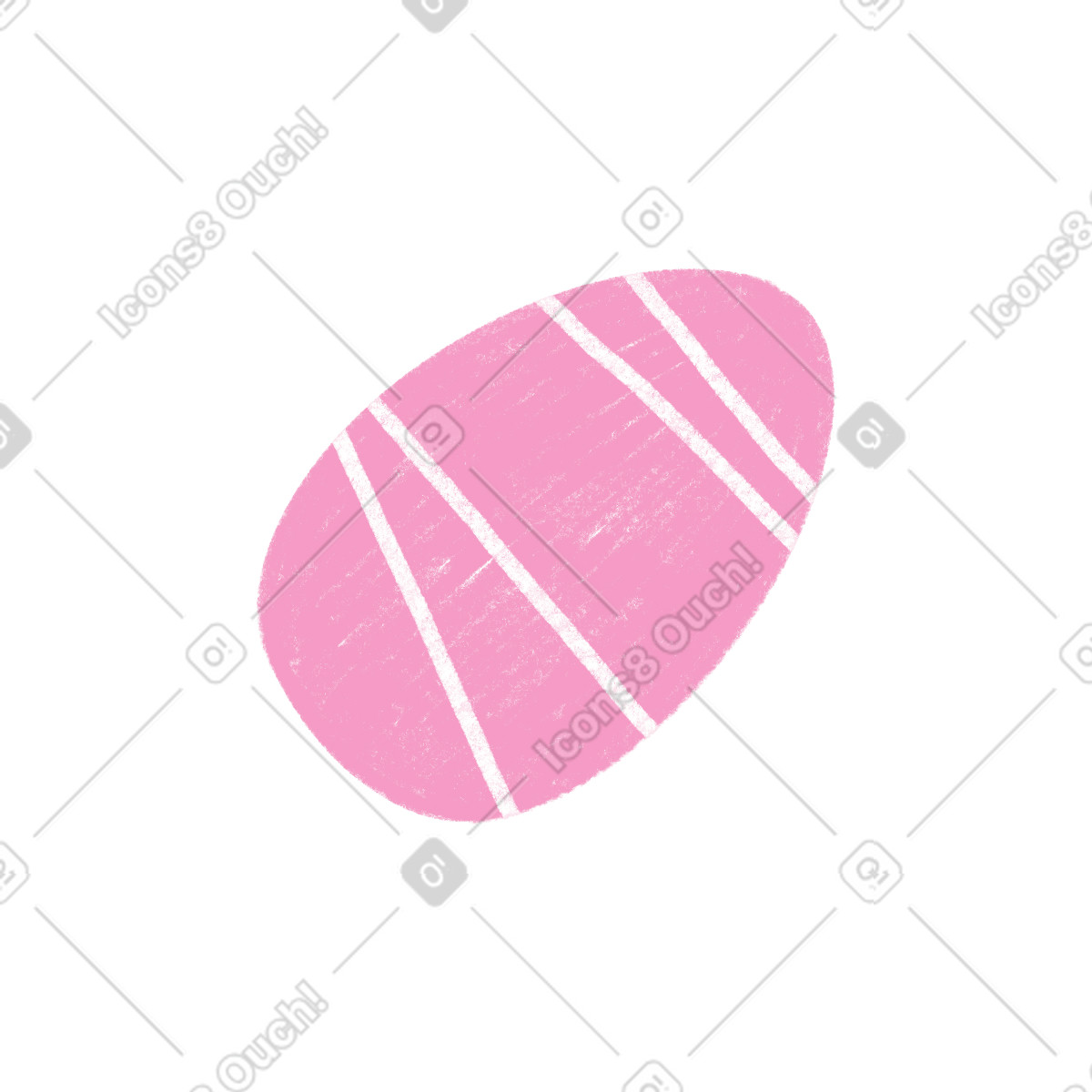 Tutti 스타일의 Pink egg with white stripes 일러스트레이션 PNG, SVG 다운로드