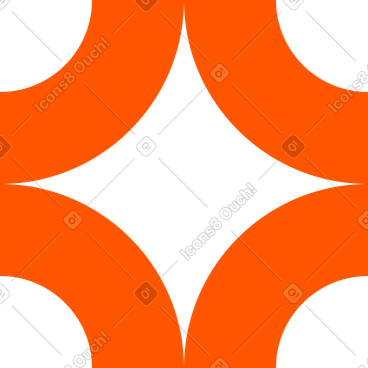 Forme d'étoile orange PNG, SVG