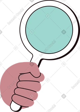 Hand mit lupe PNG, SVG