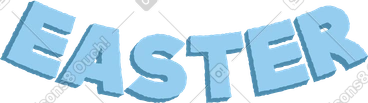 Easter word PNG, SVG