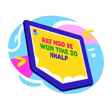 A tablet screen showcasing a bright and colorful motivational quote. The quote is framed within a stylish border, and the text features different fonts and colors for emphasis. The background behind the screen is a lively mix of abstract shapes and patterns in shades of blue, pink, and yellow, creating an energetic atmosphere. The tablet is positioned at a slight angle to highlight its sleek design.