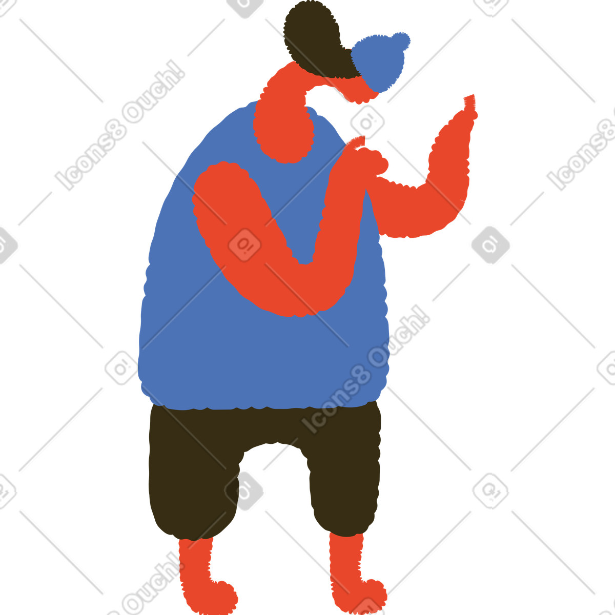 Woman illustration in Bermuda style download in PNG, SVG