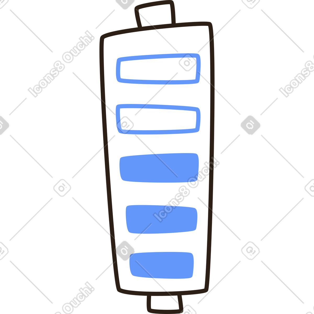 Battery illustration in Plain style download in PNG, SVG