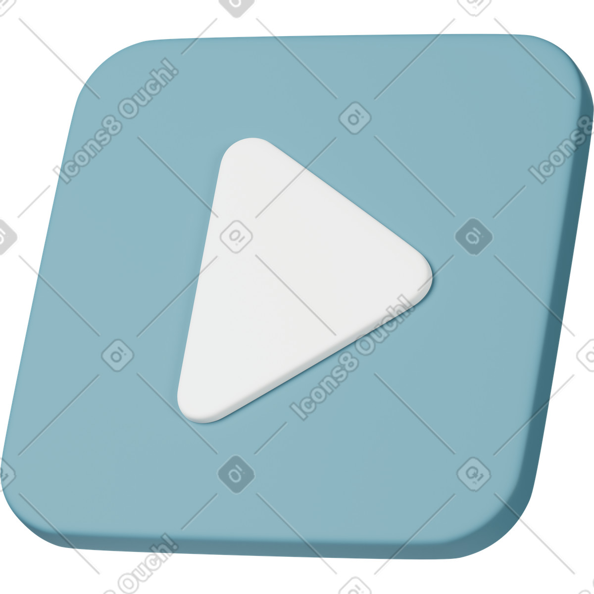下载 3D Casual life 风格的 Blue play button 插画，支持 PNG、SVG 格式