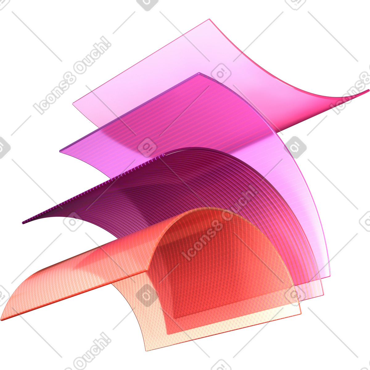 Ilustração de Cartões plásticos coloridos flutuando no ar em estilo 3D Glassy para baixar em PNG, SVG