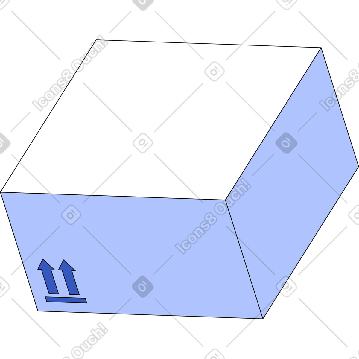 Big box illustration in Techny style download in PNG, SVG