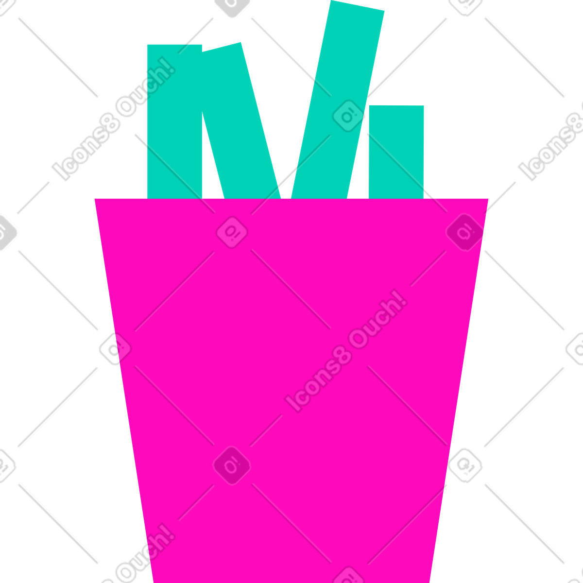 Illustration Frites de restauration rapide dans le style Basic à télécharger aux formats PNG, SVG