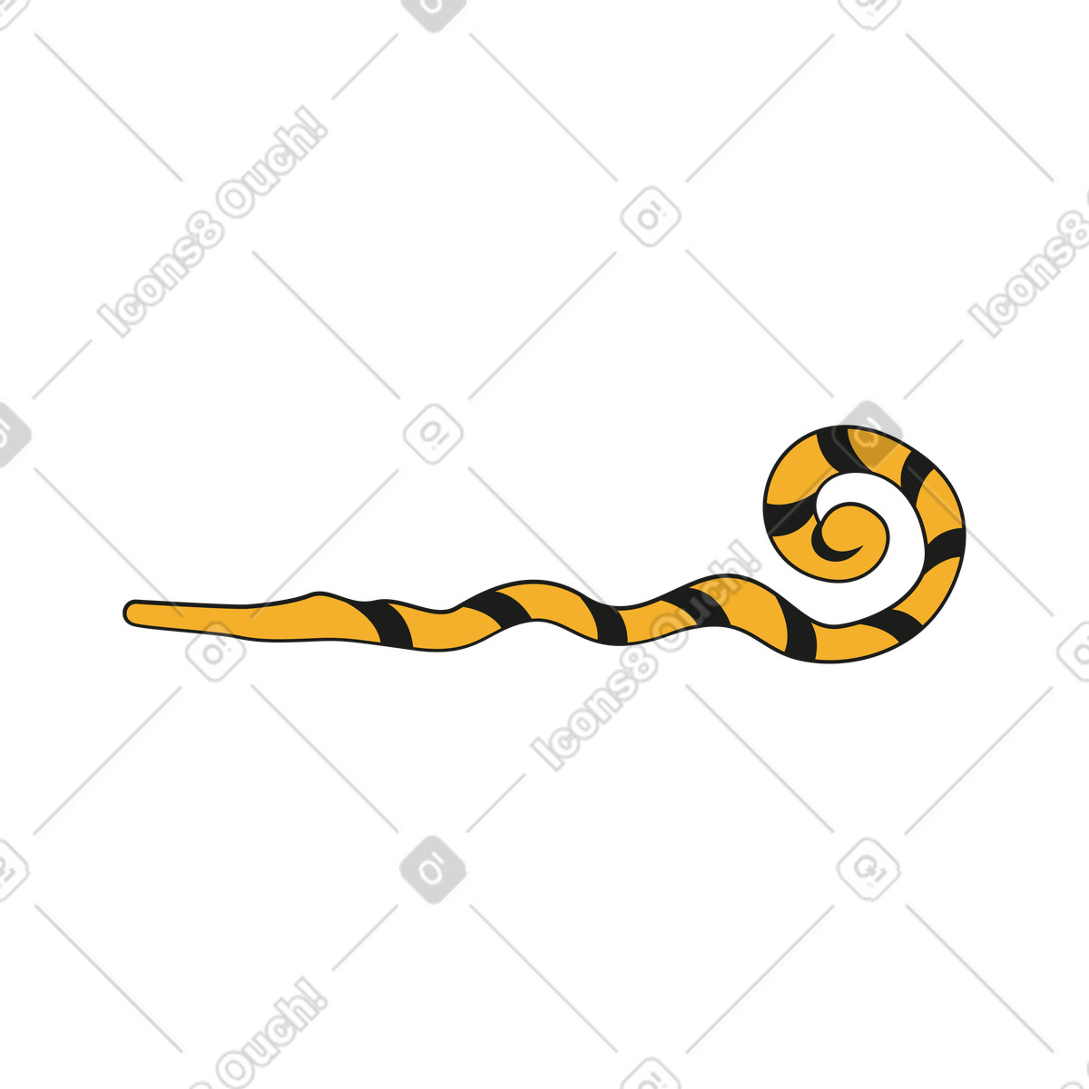 Party-horn animierte Illustration im Rubber-Stil als Download in GIF, Lottie (JSON), AE