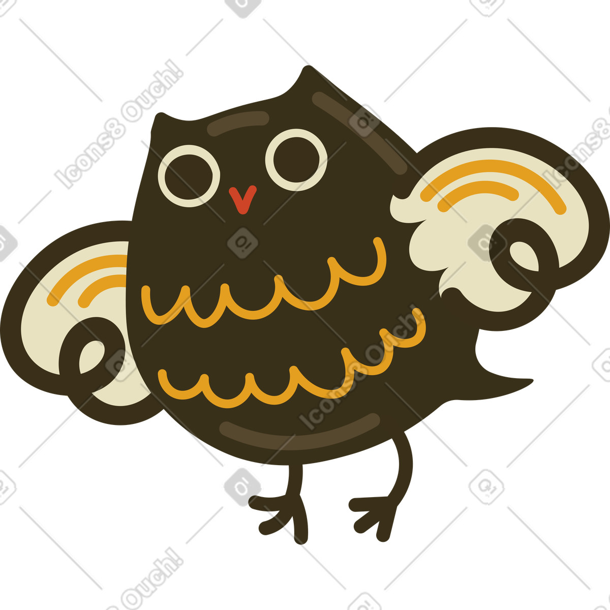 下载 Arabica 风格的 Owl 插画，支持 PNG、SVG 格式