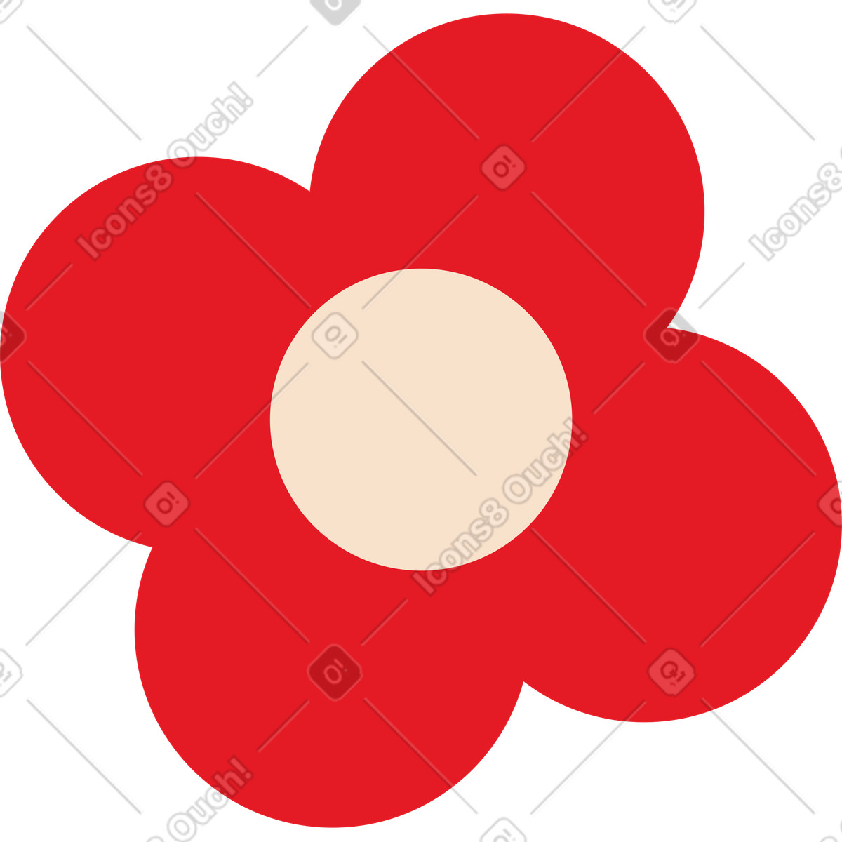 Folks スタイルの 花 のイラストをPNG、SVG形式でダウンロード