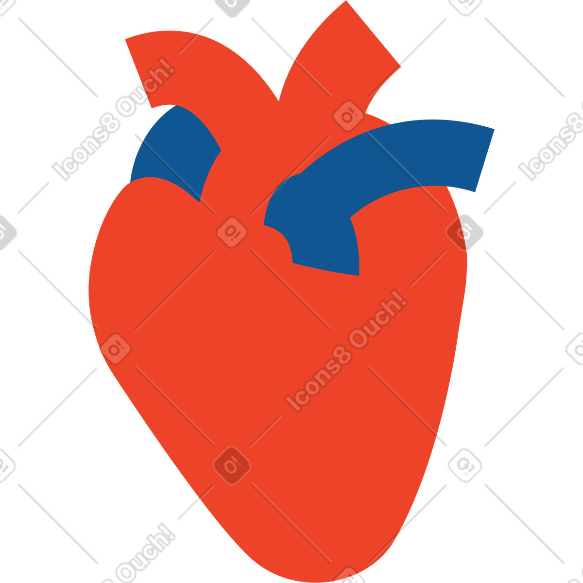 Menschenherz-Illustration im Polar-Stil als Download in PNG, SVG