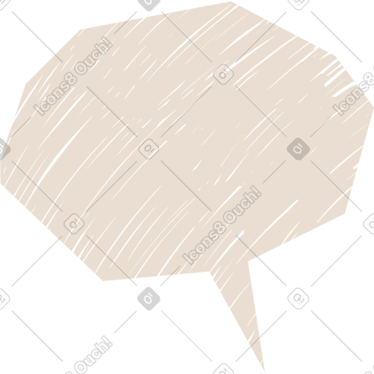 Speech bubble illustrazione in stile Sleepy scarica in PNG, SVG