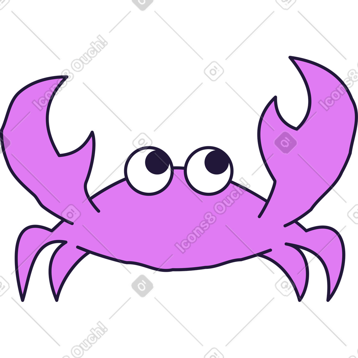 Conifer スタイルの カニ のイラストをPNG、SVG形式でダウンロード