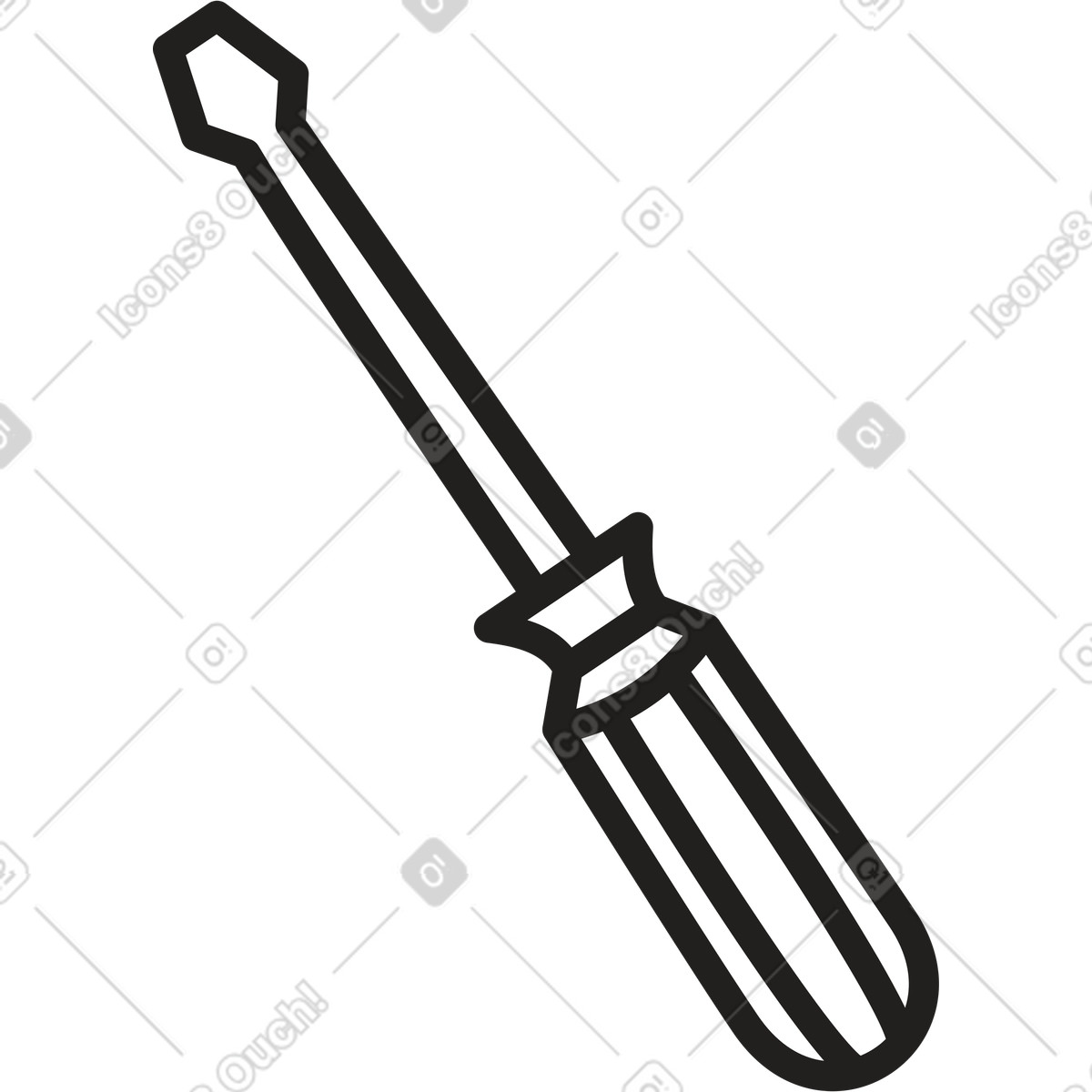 Screwdriver illustration in PNG, SVG