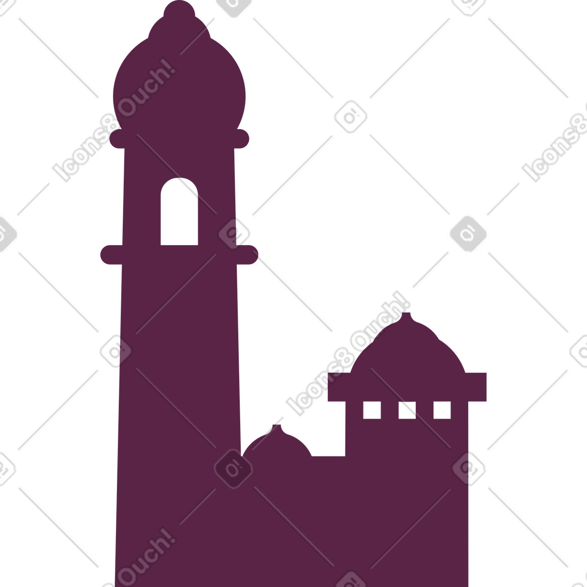 Indian building illustration in Sammy style download in PNG, SVG