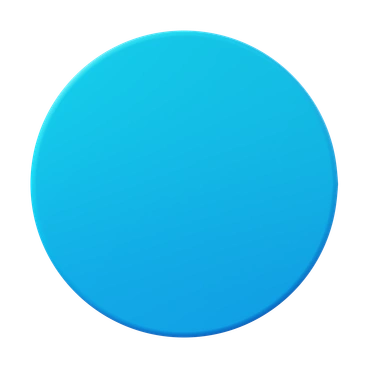 A solid blue circle - 3D Fluency style illustration