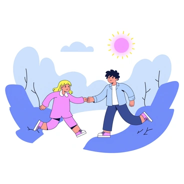 A gentle spirit with a soft, ethereal appearance, extends a hand towards a lost soul who looks confused and weary. The landscape is filled with thick, swirling fog, obscuring the surroundings but allowing a faint glowing light to shine through in the distance. The light emanates warmth and has hues of pink and gold, representing a destination of love. The spirit and the lost soul are walking on a narrow path, surrounded by indistinct shapes of trees and rocks that blend into the mist.