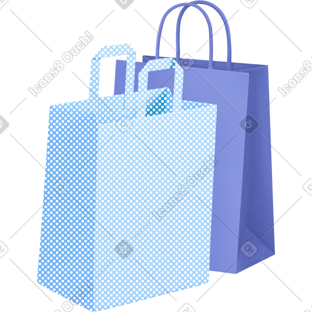 Shopping bags-Illustration im Energy-Stil als Download in PNG, SVG