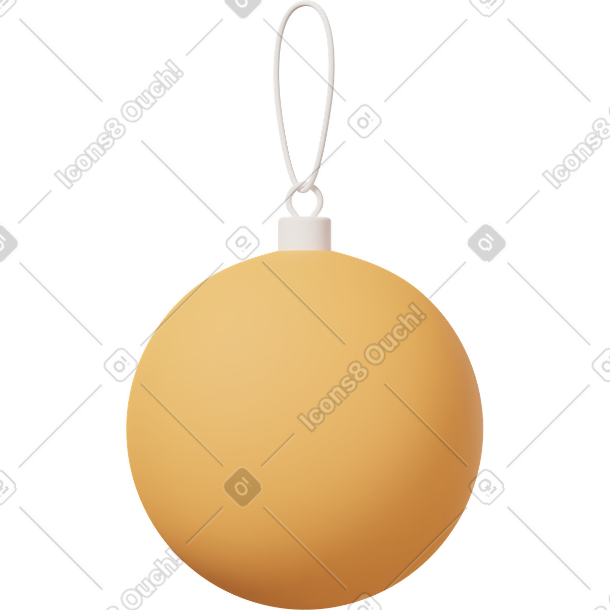 Ilustração de Yellow round ornament em no estilo 3D Casual life para baixar em PNG, SVG