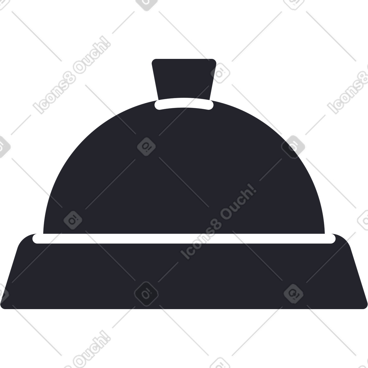 Ilustración Campana de escritorio negra en estilo Grapy a descargar en PNG y SVG