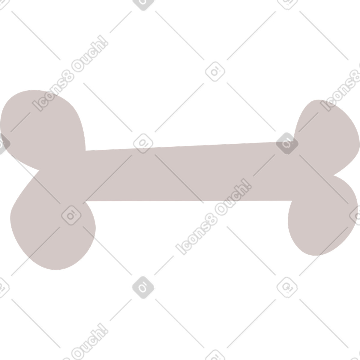 Illustration Gris os dans le style Woof à télécharger aux formats PNG, SVG