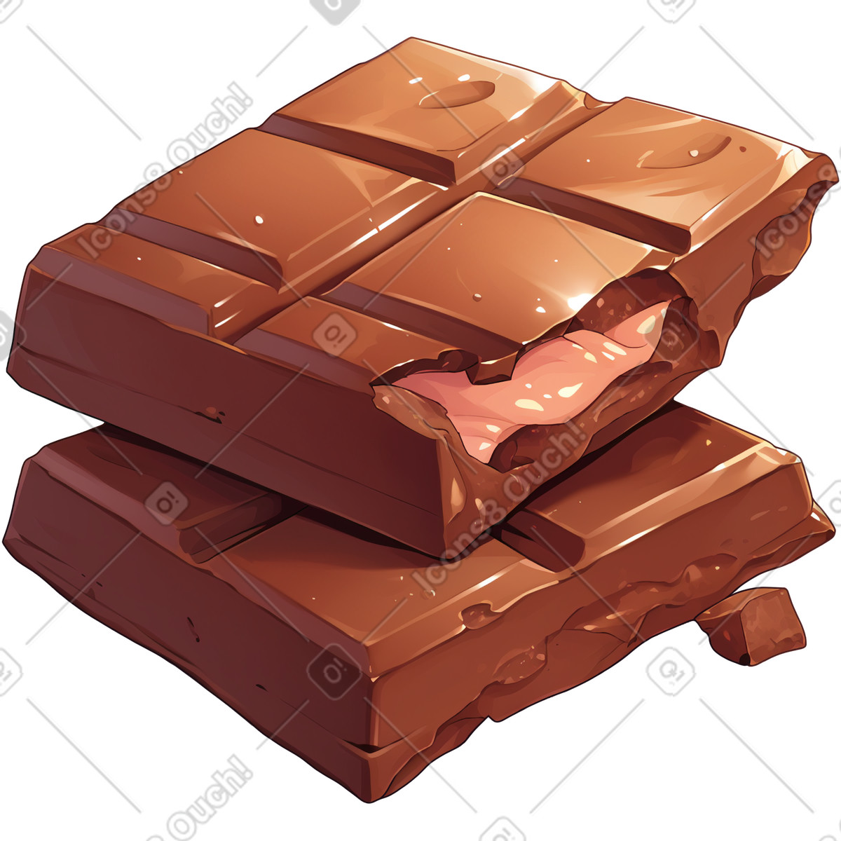 Ilustración Chocolate bar en estilo Glazy a descargar en PNG y SVG