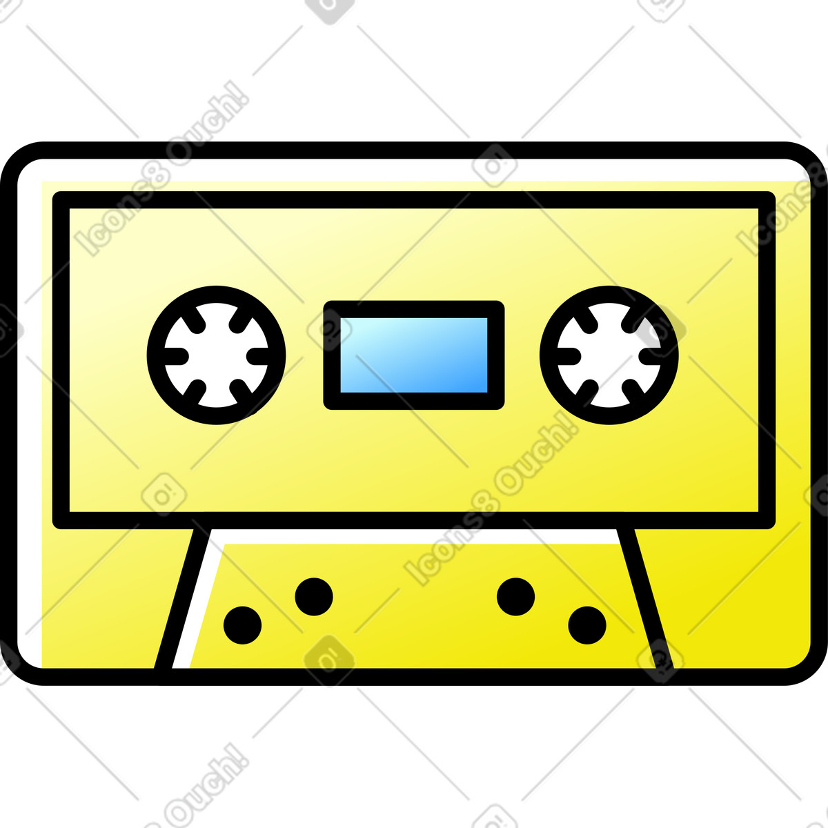 Ilustración Cinta de audio en estilo Pocus a descargar en PNG y SVG