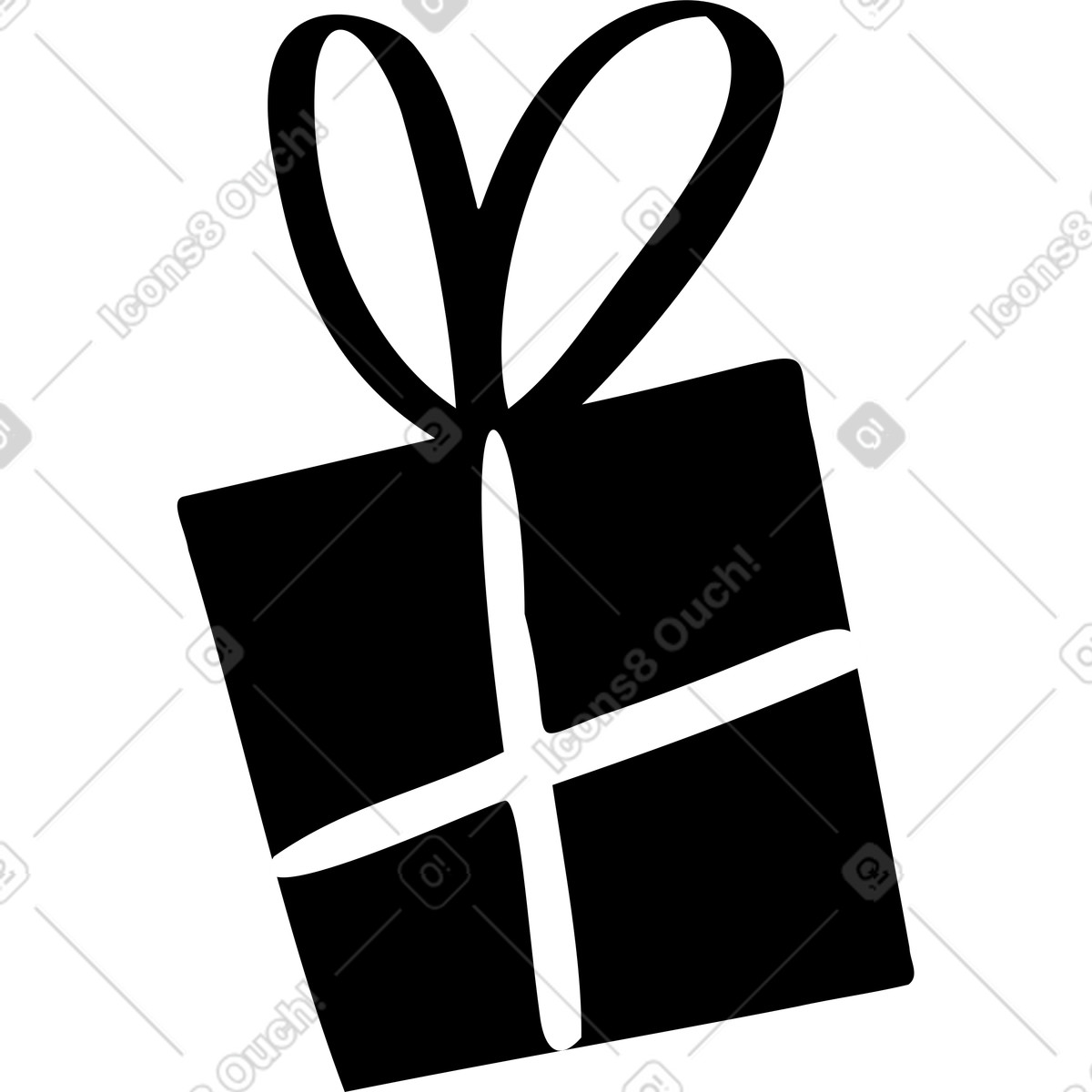 Small gift box illustration in Journal style download in PNG, SVG