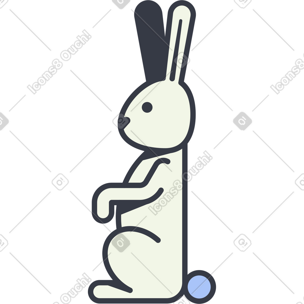 Ilustração de Coelho em no estilo Abstract para baixar em PNG, SVG