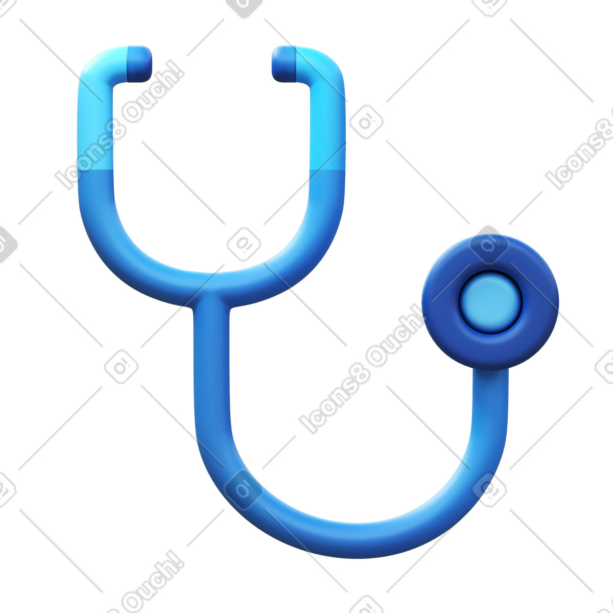 Stethoscope illustration representing health pulse clipart image in PNG SVG