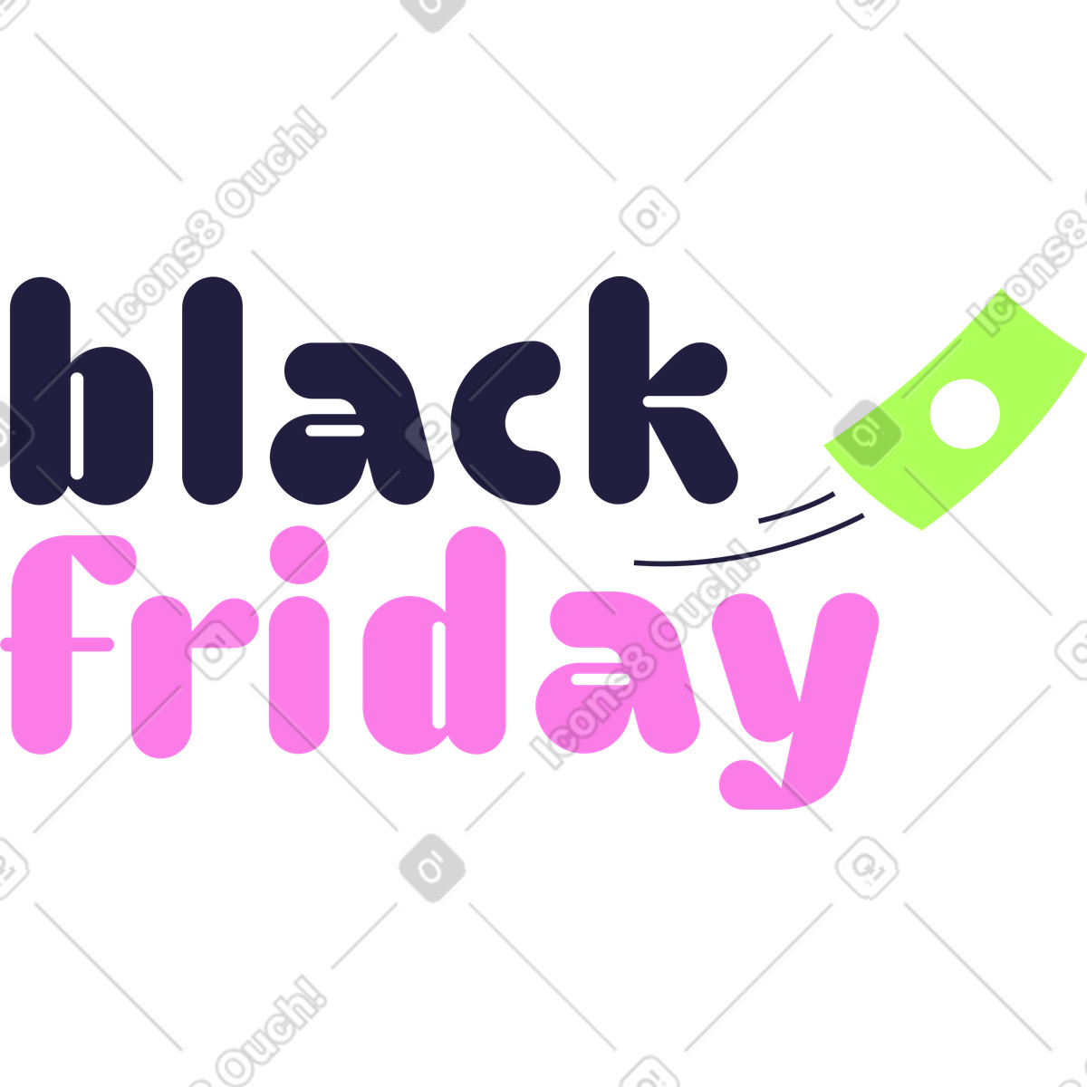 Black friday!-Illustration im Mellow-Stil als Download in PNG, SVG
