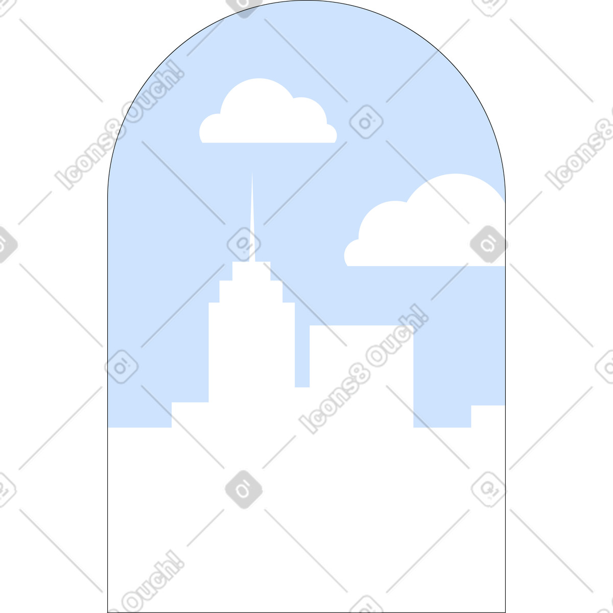 Ilustração de Window view of the city em no estilo Tiny para baixar em PNG, SVG