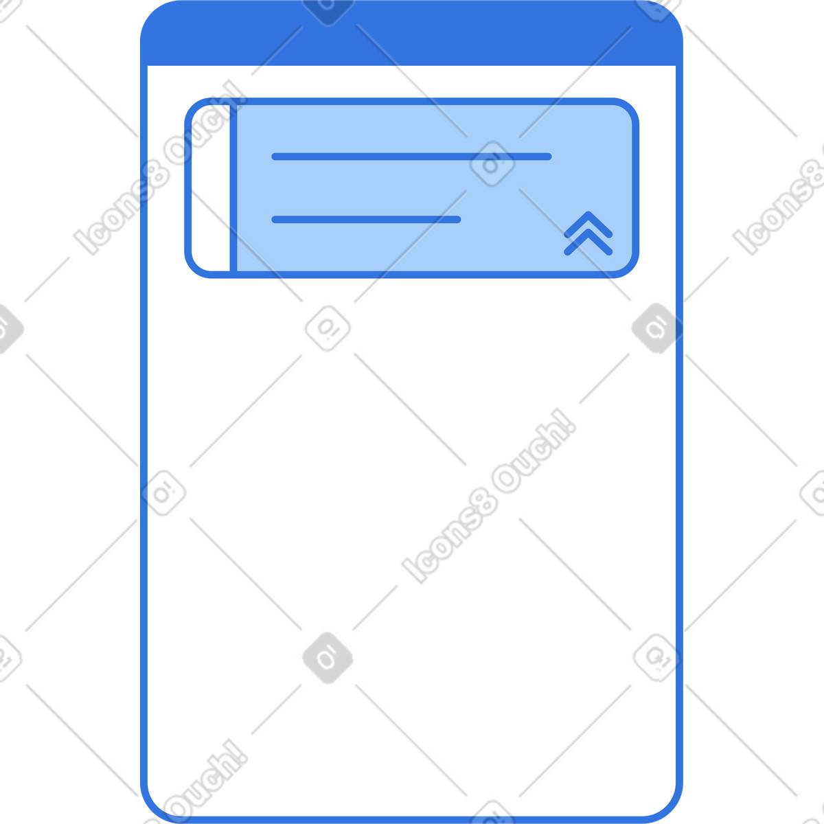 Column with task illustration in PNG, SVG